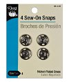 4 Sew-On Snaps - Size 4