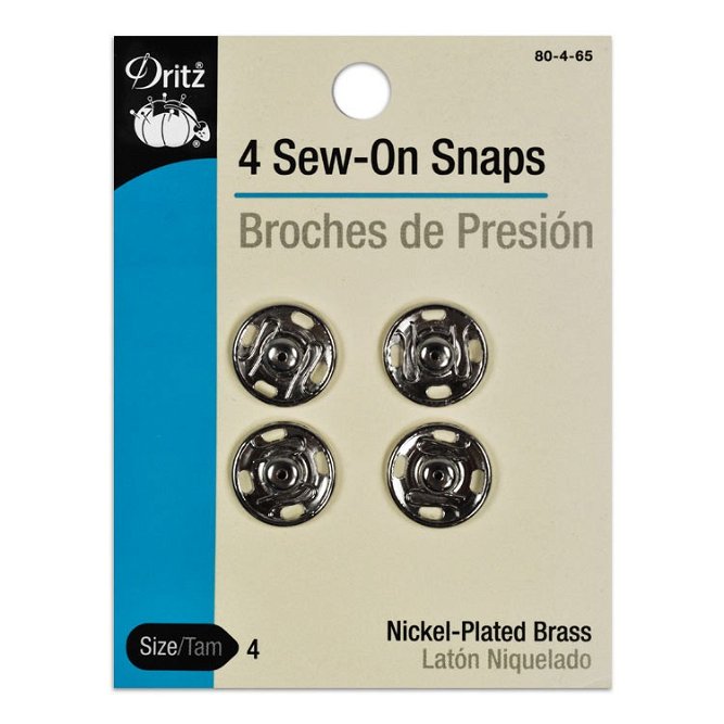 Dritz 4 Sew-On Snaps - Size 4