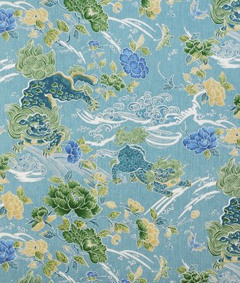 Brunschwig & Fils Shishi Turquoise Fabric