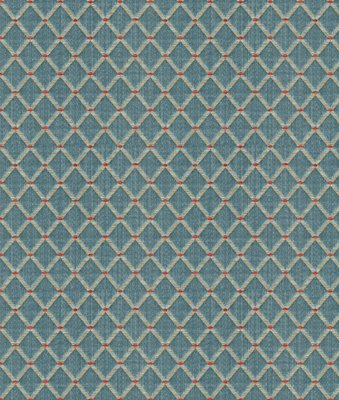 Brunschwig & Fils Amoy Trellis Slate Blue Fabric