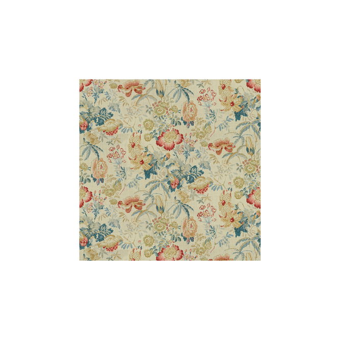 Brunschwig &amp; Fils Edenwood Hdb Red/Blue Fabric