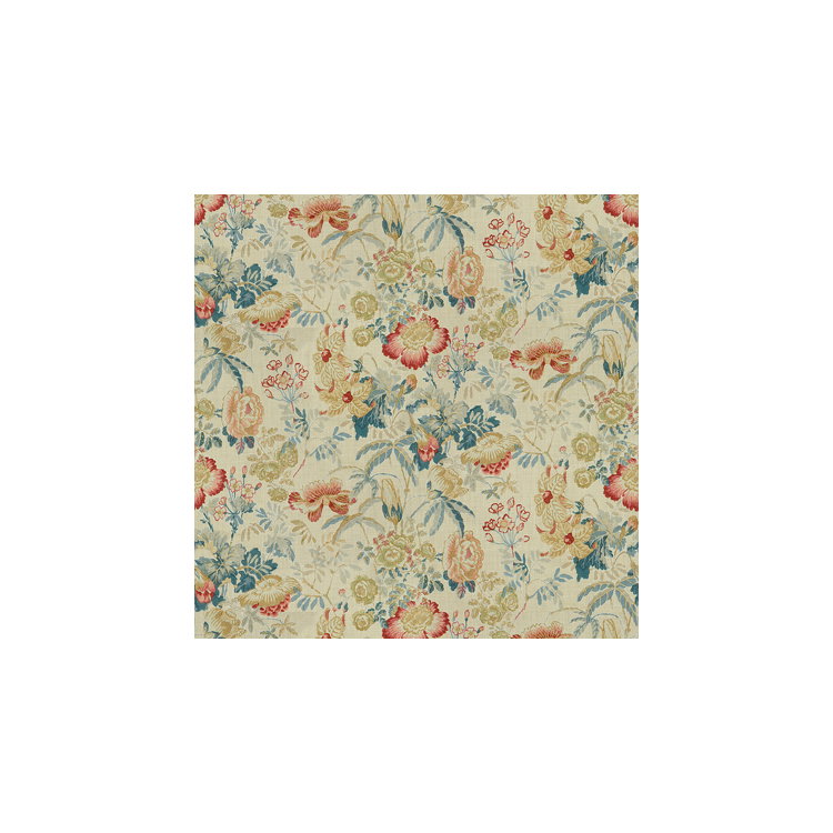 Brunschwig &amp; Fils Edenwood Hdb Red/Blue Fabric