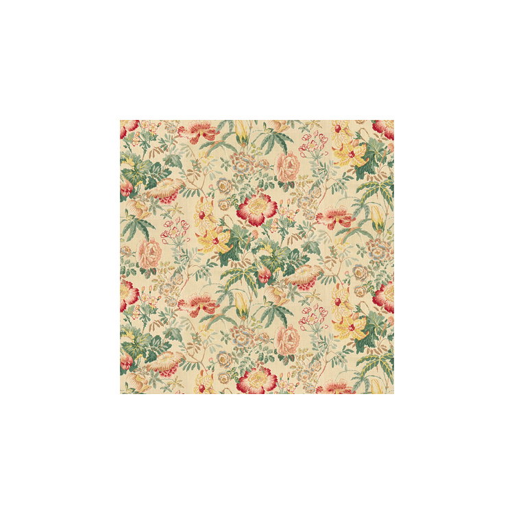 Brunschwig &amp; Fils Edenwood Hdb Pink/Green Fabric