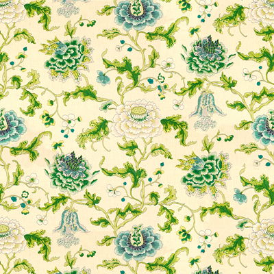 Brunschwig &amp; Fils New Athos Spring/Aqua Fabric