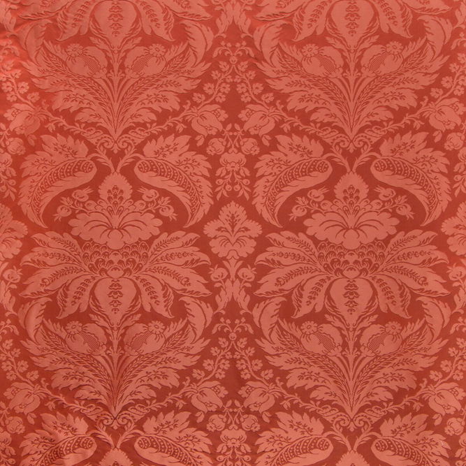 Brunschwig & Fils Damask Pierre Pepper Red Fabric 