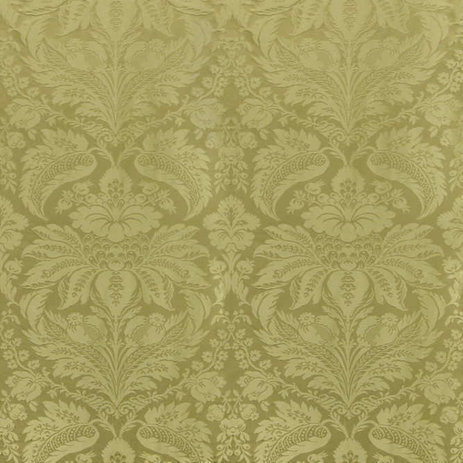 Brunschwig &amp; Fils Damask Pierre Olive Fabric