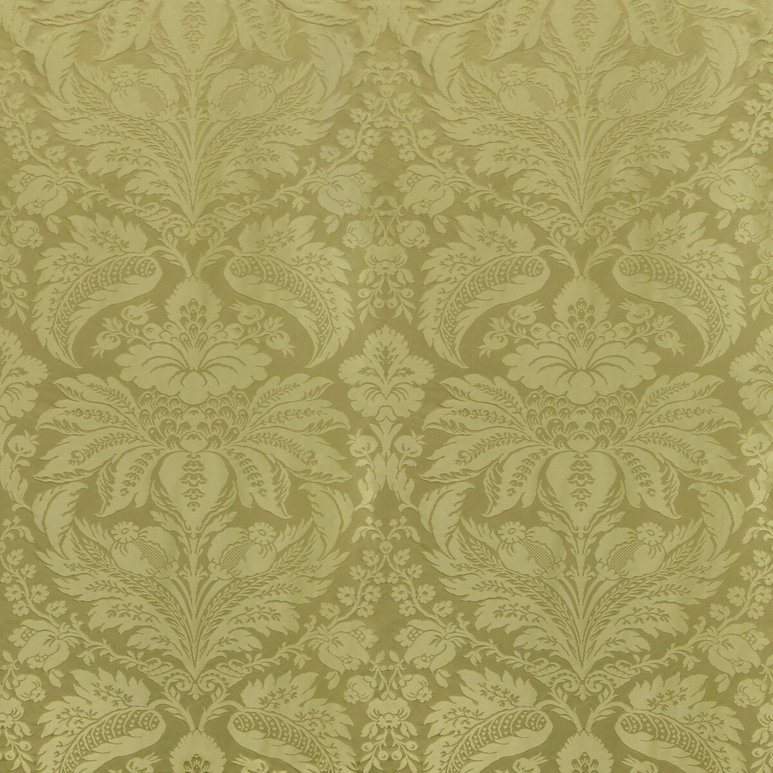 Brunschwig &amp; Fils Damask Pierre Olive Fabric