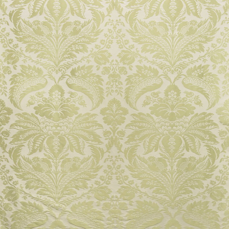 Brunschwig &amp; Fils Damask Pierre Lichen Fabric