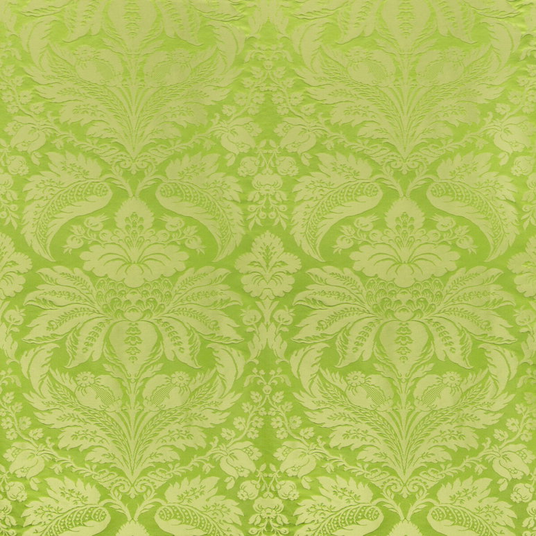 Brunschwig &amp; Fils Damask Pierre Green Fabric