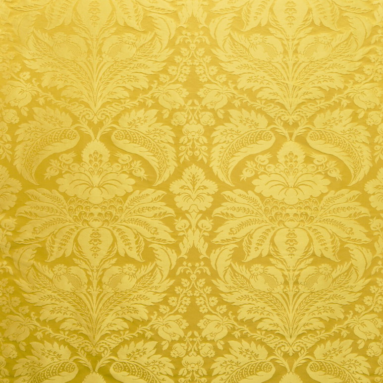 Brunschwig &amp; Fils Damask Pierre Canary Fabric