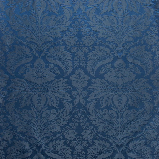 Brunschwig &amp; Fils Damask Pierre Ocean Fabric