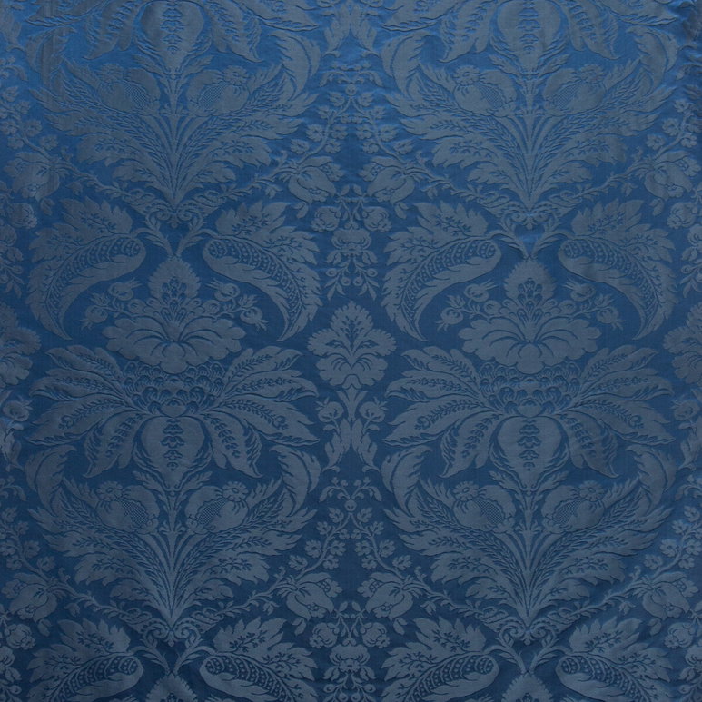 Brunschwig &amp; Fils Damask Pierre Ocean Fabric