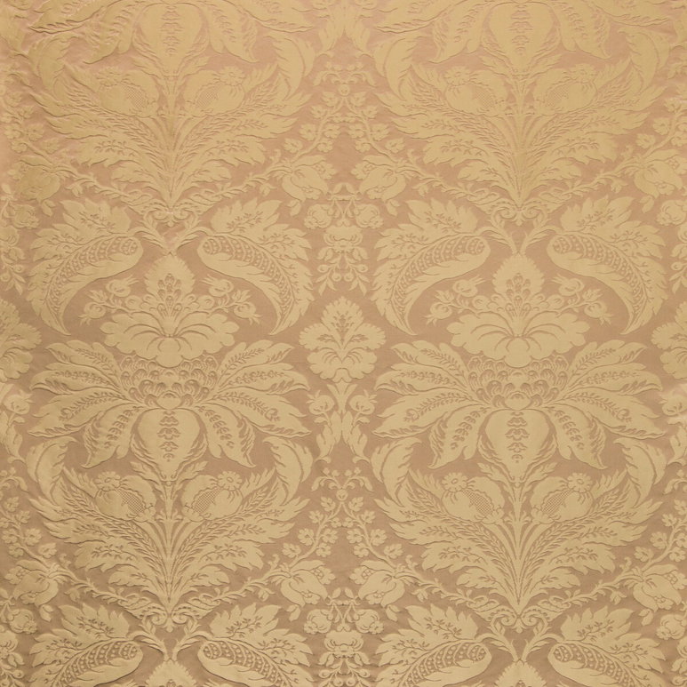Brunschwig &amp; Fils Damask Pierre Wheat Fabric