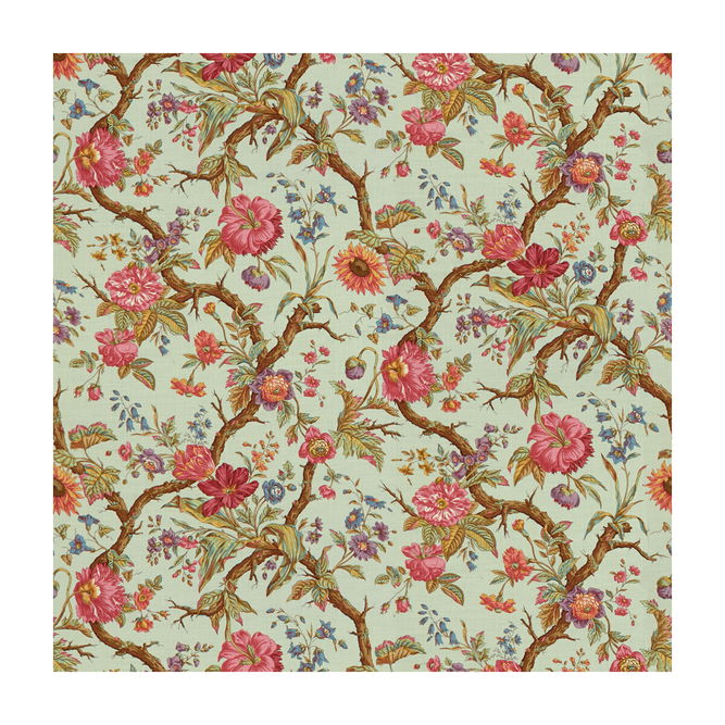 Brunschwig &amp; Fils Arbre Fleuri Ciel Fabric