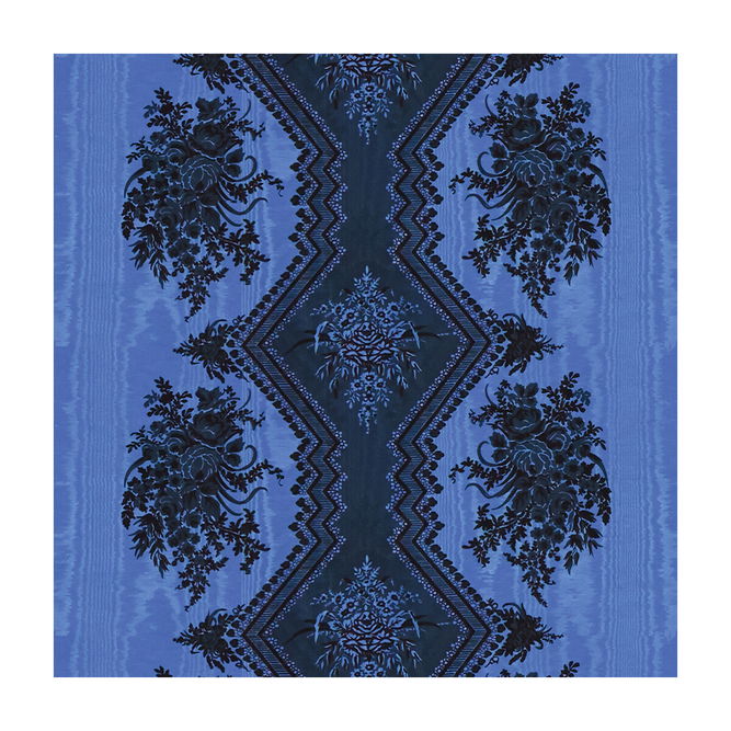 Brunschwig &amp; Fils Coppelia Moire Bleu Fabric