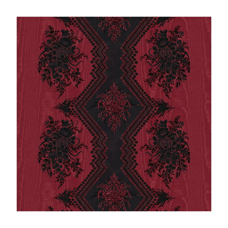 Brunschwig &amp; Fils Coppelia Moire Rouge Fabric