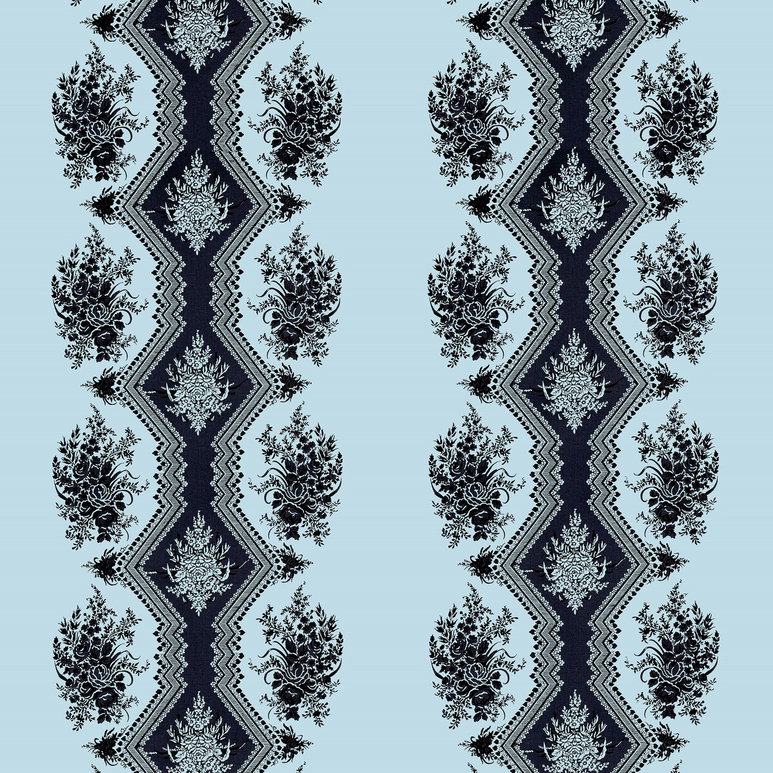 Brunschwig &amp; Fils Coppelia Satin Ciel Fabric