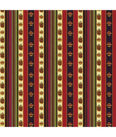 Brunschwig & Fils Rayure Moire Rouge Fabric