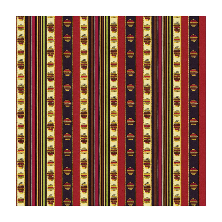Brunschwig &amp; Fils Rayure Moire Rouge Fabric