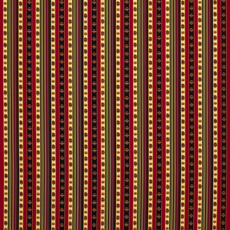 Brunschwig &amp; Fils Rayure Percale Rouge Fabric