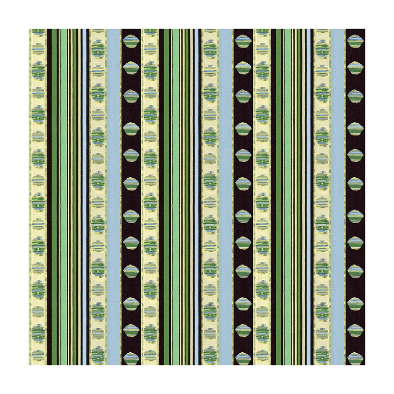 Brunschwig &amp; Fils Rayure Percale Vert Fabric