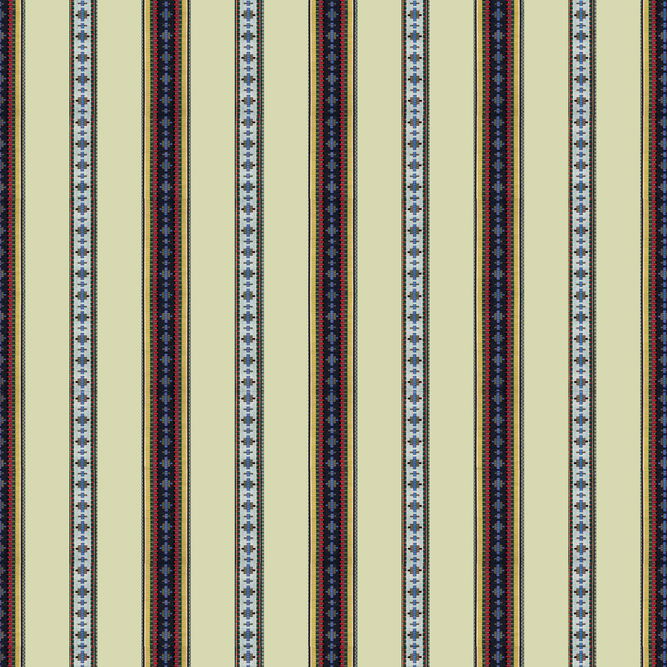 Brunschwig &amp; Fils Rayure Broderie Beige Fabric