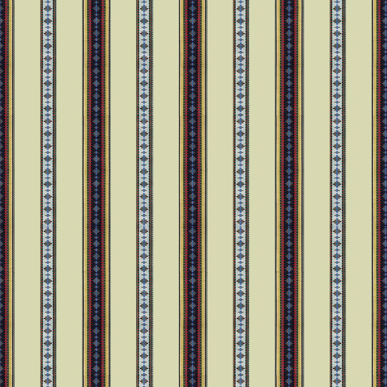 Brunschwig &amp; Fils Rayure Broderie Beige Fabric