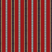 Brunschwig & Fils Rayure Broderie Red Fabric