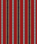 Brunschwig & Fils Rayure Broderie Red Fabric
