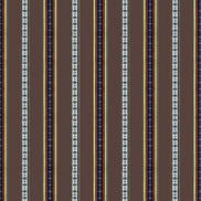 Brunschwig & Fils Rayure Broderie Brun Fabric