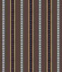 Brunschwig & Fils Rayure Broderie Brun Fabric