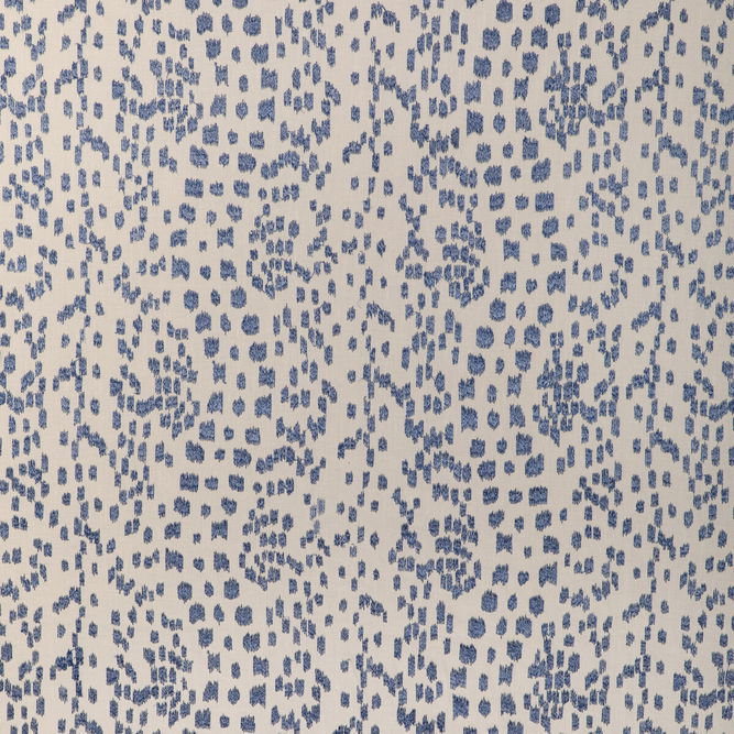Brunschwig &amp; Fils Les Touches Embroidery Canton Blue Fabric