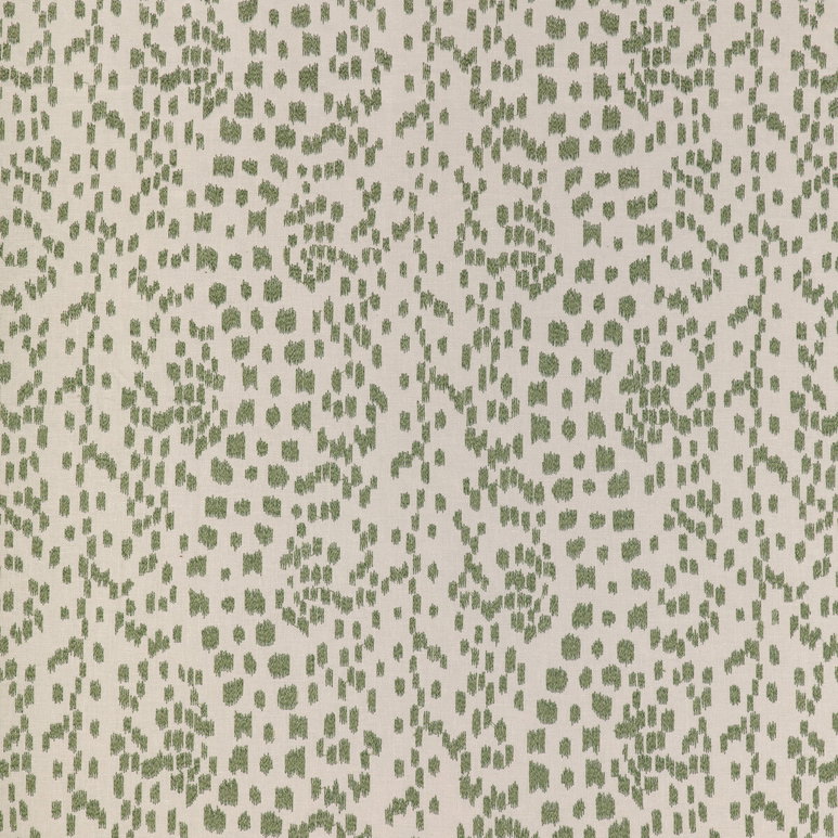Brunschwig &amp; Fils Les Touches Embroidery Leaf Fabric