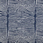 Brunschwig & Fils Le Zebre Embroidery Navy Fabric