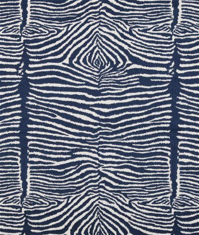 Brunschwig & Fils Le Zebre Embroidery Navy Fabric