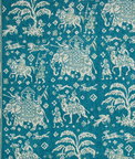 Brunschwig & Fils Aralam Print Teal/Green Fabric