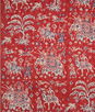 Brunschwig & Fils Aralam Print Flame/Cadet Fabric