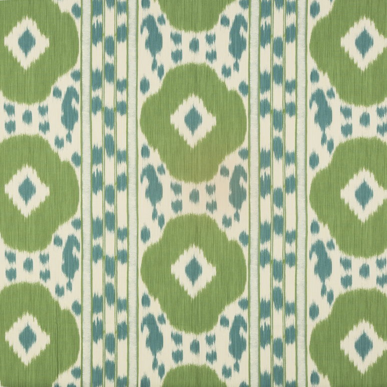 Brunschwig &amp; Fils Varkala Print Teal/Green Fabric