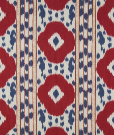 Brunschwig & Fils Varkala Print Red/Blue Fabric