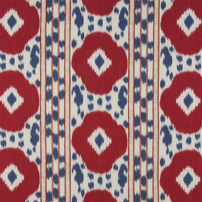 Brunschwig &amp; Fils Varkala Print Red/Blue Fabric