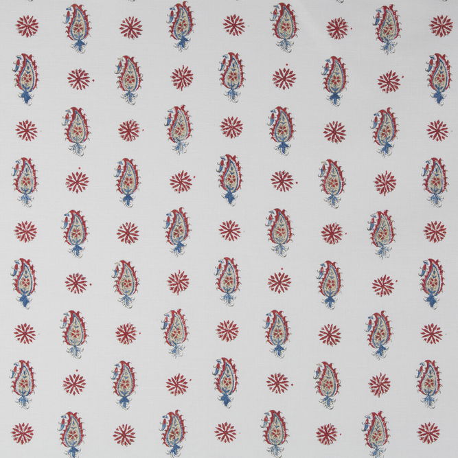 Brunschwig &amp; Fils Onam Paisley Madder/Blue Fabric