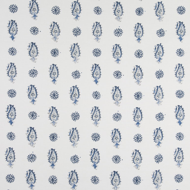 Brunschwig &amp; Fils Onam Paisley Indigo Fabric