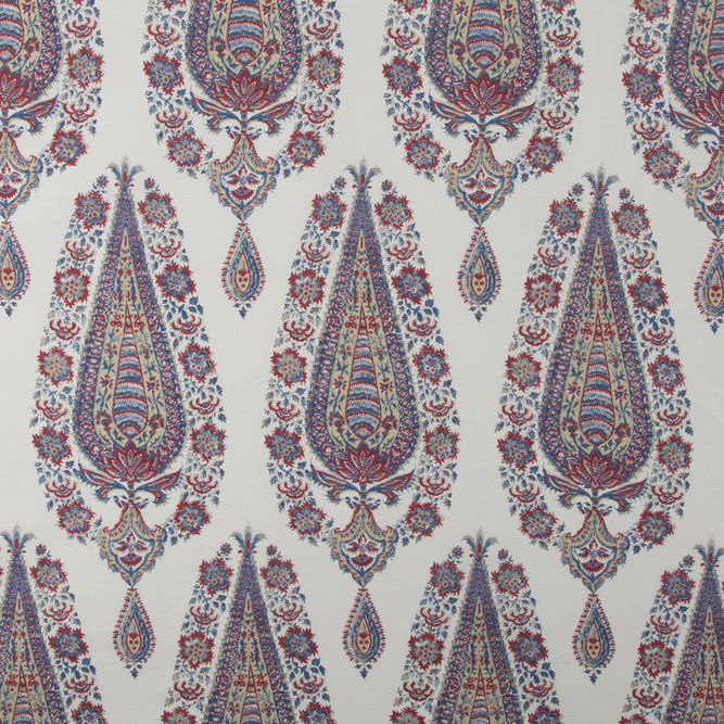 Brunschwig &amp; Fils Komal Paisley Madder/Blue Fabric