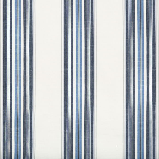 Brunschwig &amp; Fils Verdon Stripe Indigo/Sky Fabric