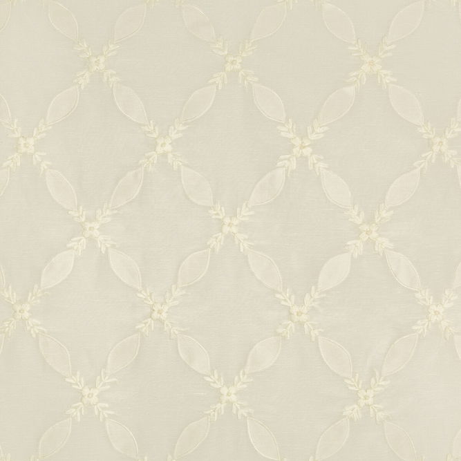 Brunschwig &amp; Fils Oliveira Sheer White Fabric