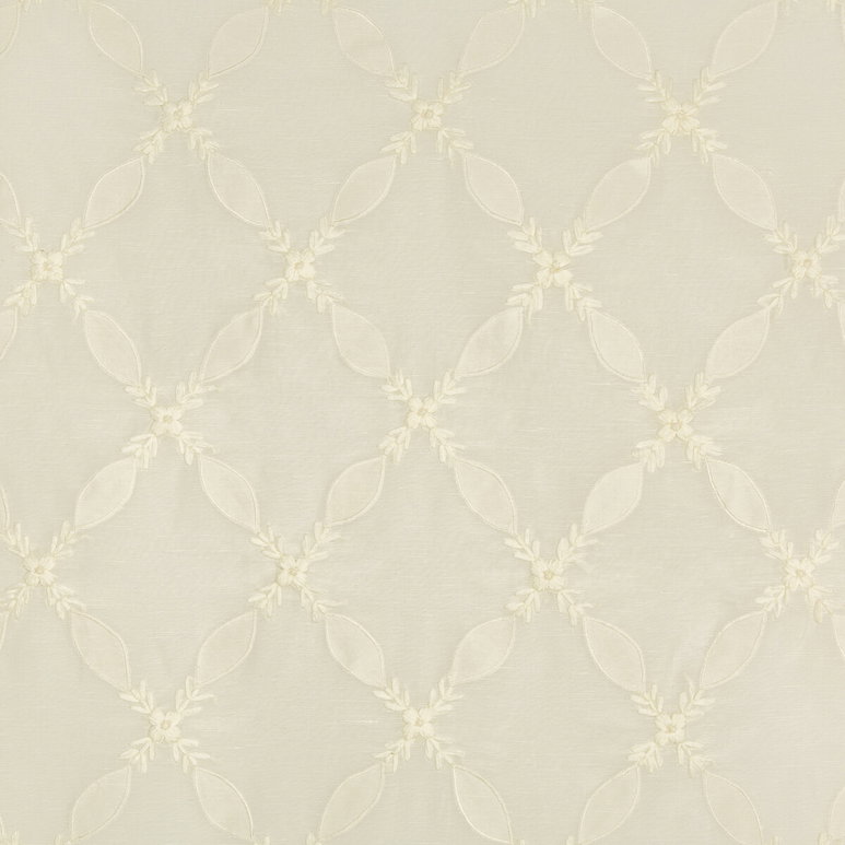Brunschwig &amp; Fils Oliveira Sheer White Fabric