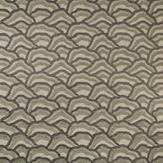 Brunschwig & Fils Les Rizieres Embroidery Silver/Charcoal Fabric