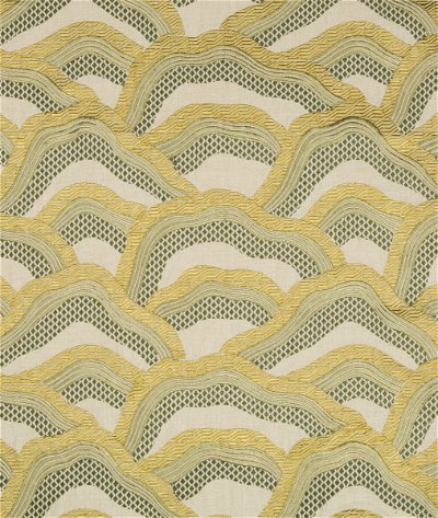 Brunschwig & Fils Les Rizieres Embroidery Citron Fabric