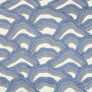 Brunschwig & Fils Les Rizieres Embroidery Royal/Navy Fabric