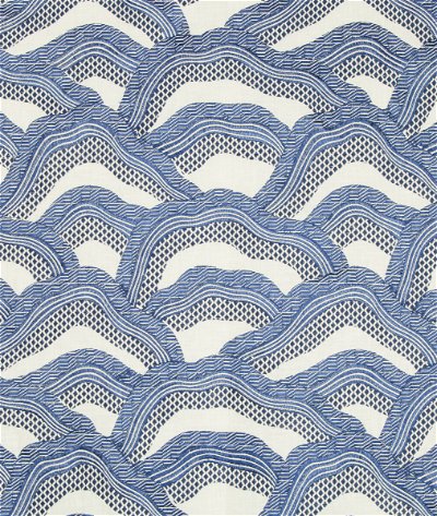 Brunschwig & Fils Les Rizieres Embroidery Royal/Navy Fabric